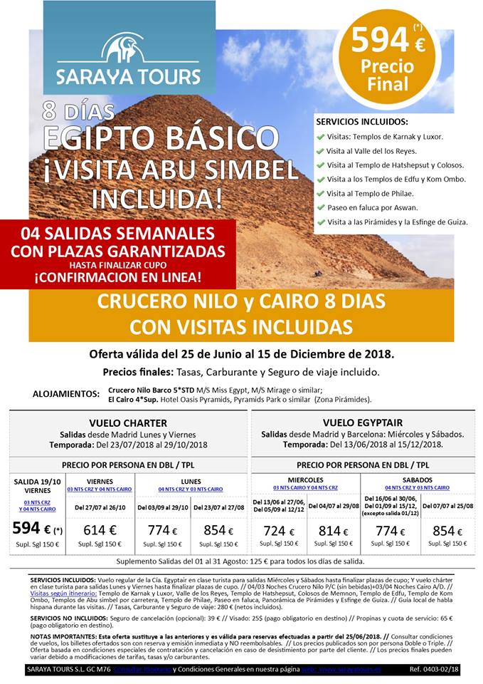 ofertas para viajar a egipto