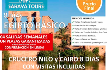 ofertas para viajar a egipto con saraya tours