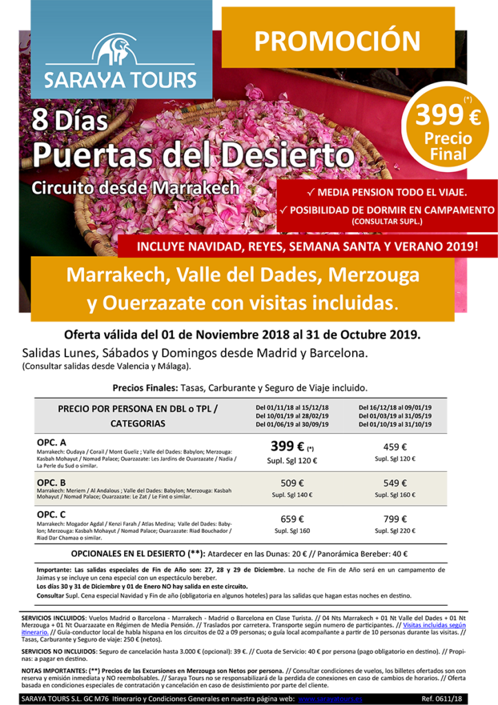 viajes a marruecos 8 dias puertas del desierto